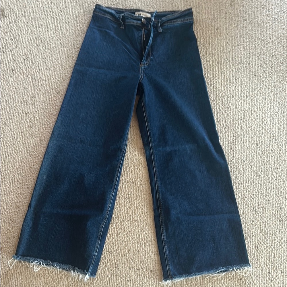 Zara size 10 wide leg blue jean